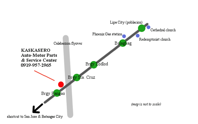location map of KASKASERO AUTO-MOTOR PARTS AND REPAIR CENTER LIPA CITY BATANGAS (Auto Supply, Auto Repair, Auto Shop)